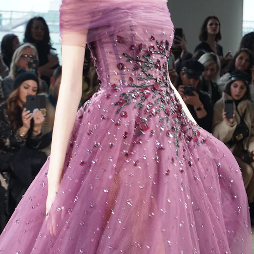 Lavender embellished designer gown
